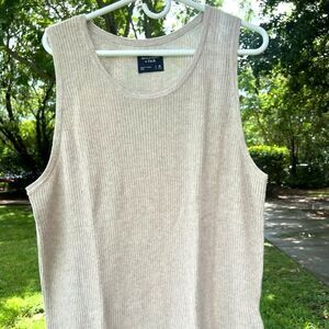 Abercrombie Crochet-Style Knit Tank, Mens M